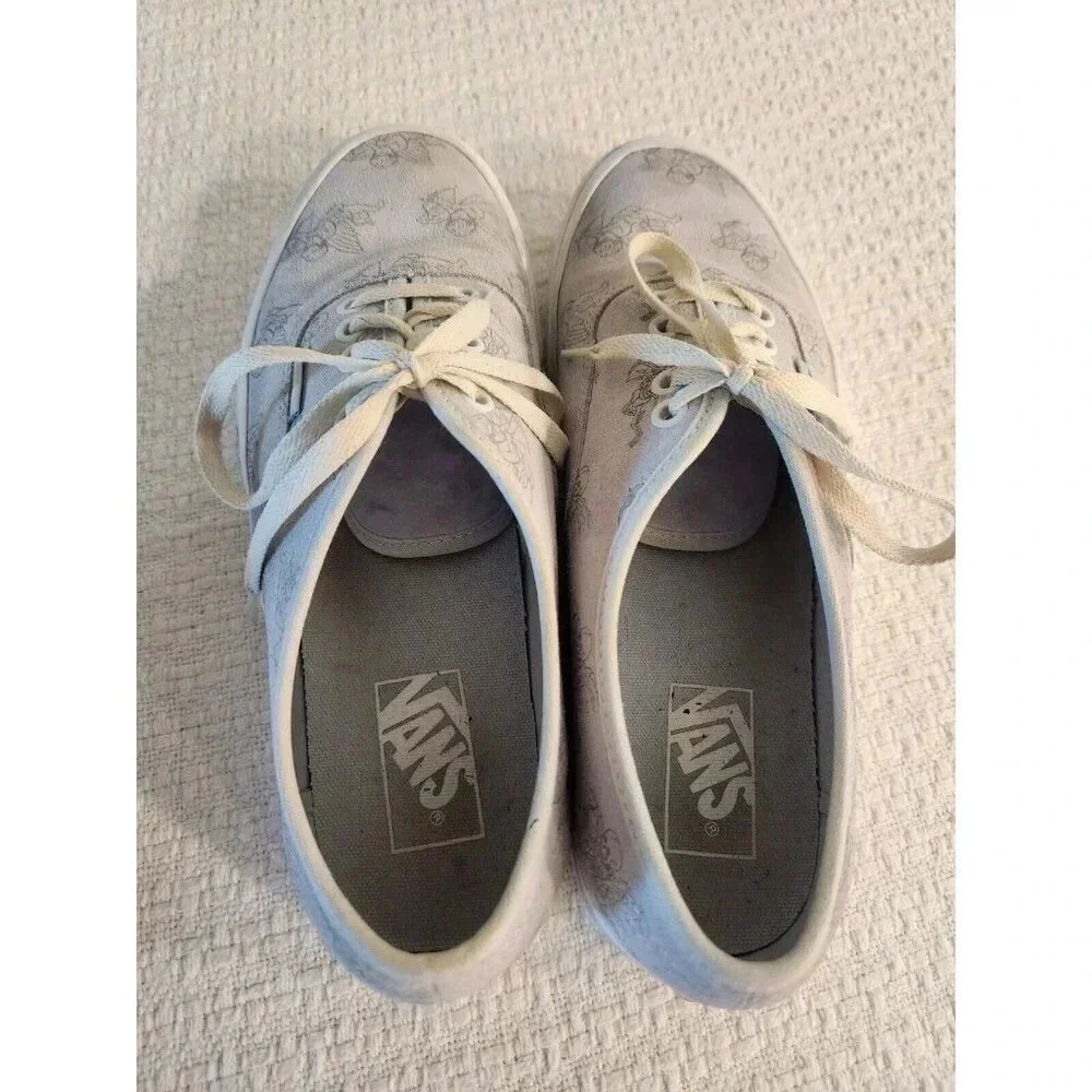 VANS Love You To Death Blue Cupid Skeleton Sneakers Men's Sz 8.5 Women's Sz 10